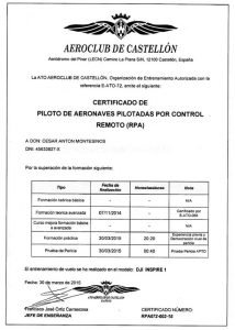Piloto de drones profesional autorizado AESA César Antón Piloto de drones profesional autorizado AESA César Antón