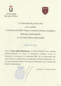 Piloto de drones profesional autorizado AESA César Antón Piloto de drones profesional autorizado AESA César Antón